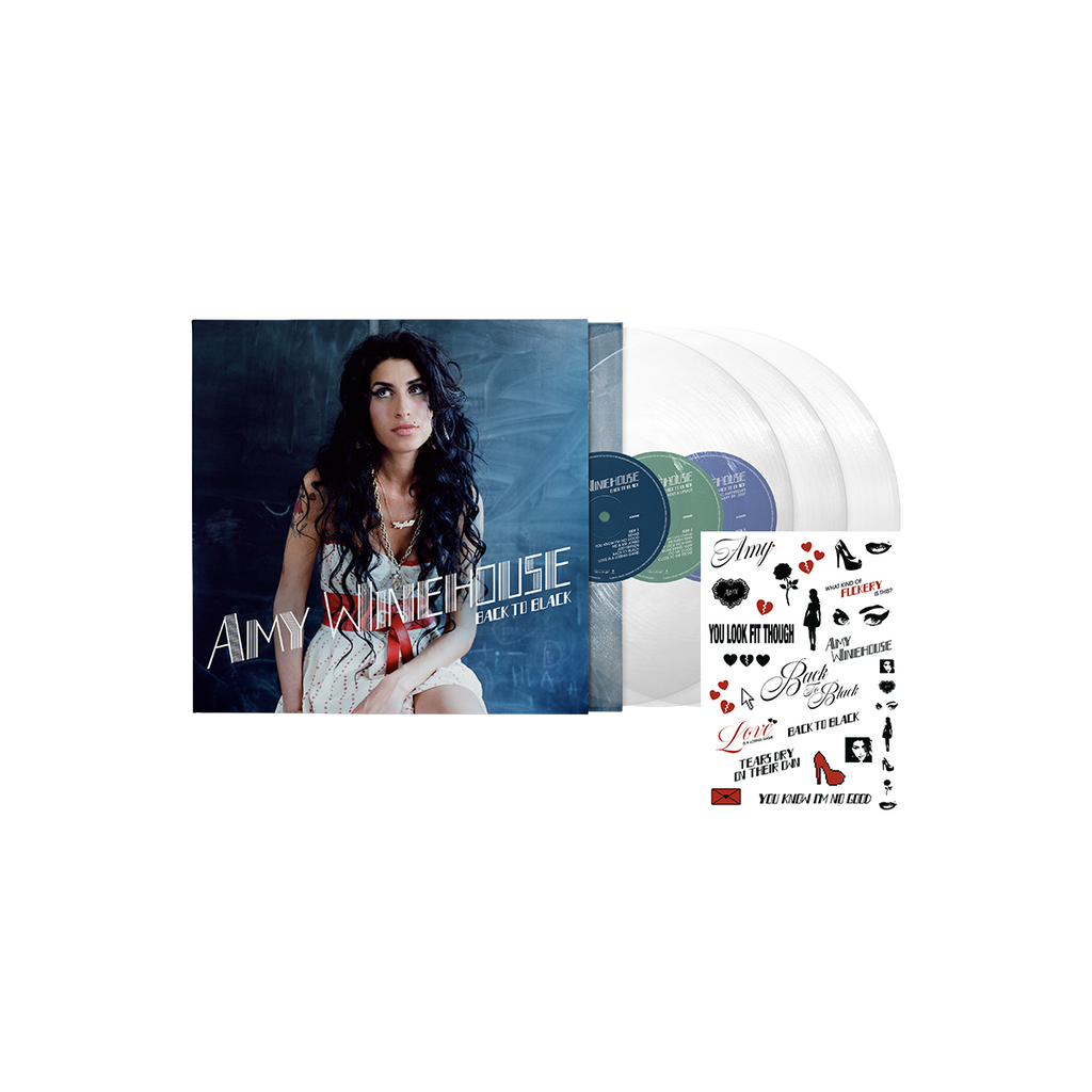 Amy Winehouse Back To Black 20th Anniversary Clear 3LP FREE TATTOO SHEET **PREORDER**