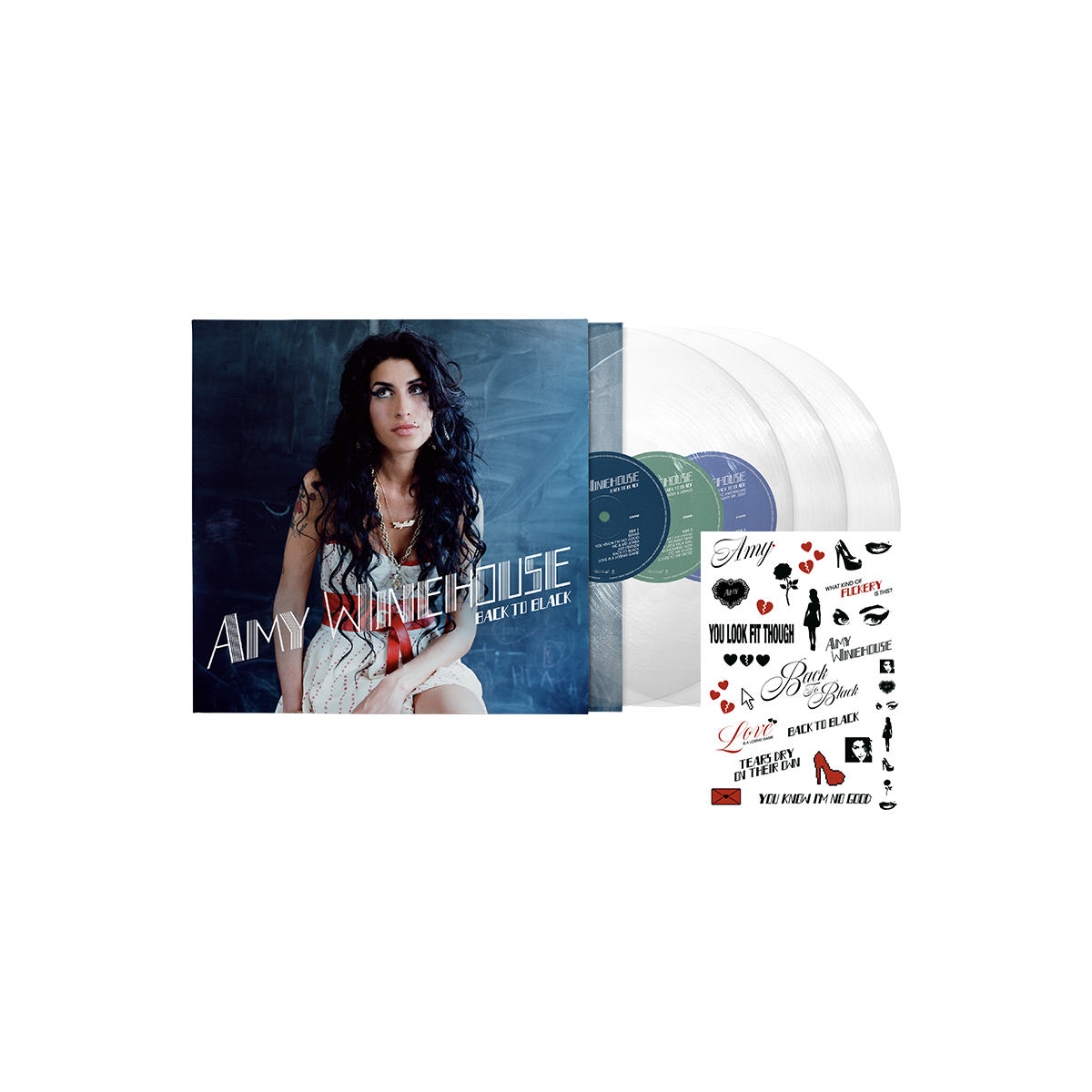 Amy Winehouse Back To Black 20th Anniversary Clear 3LP FREE TATTOO SHEET **PREORDER**