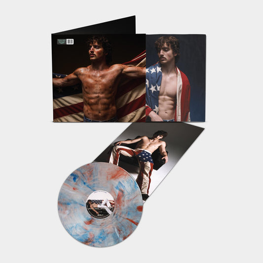 Benson Boone American Heart Red, White & Blue Marble on Translucent Clear Deluxe Vinyl + Poster **PREORDER**