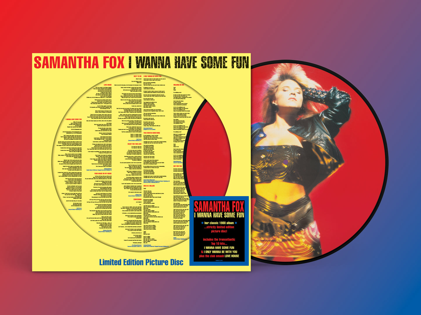 Samantha Fox I Wanna Have Some Fun Picture Disc **PREORDER**