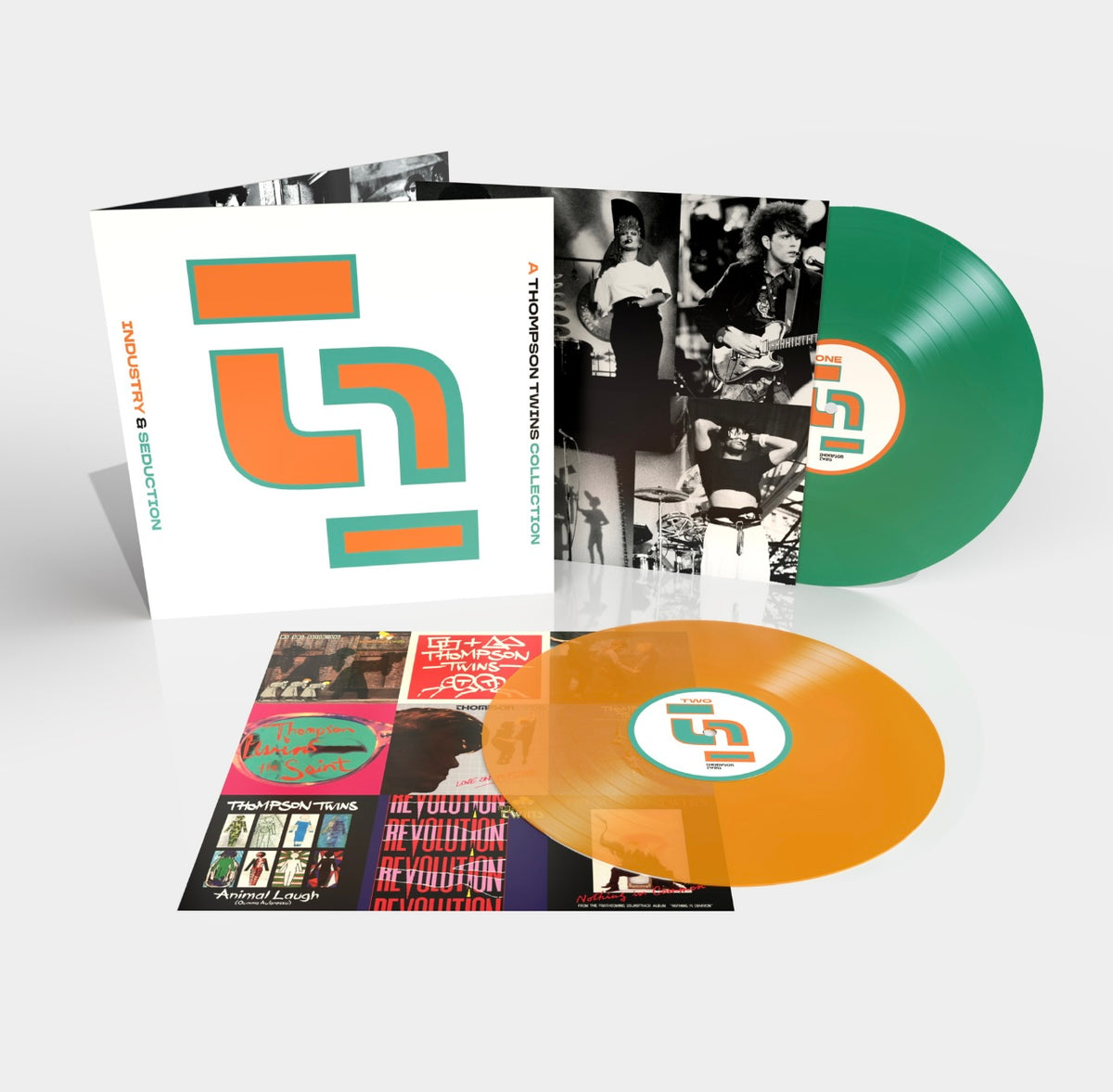 Thompson Twins Industry & Seduction: A Thompson Twins Collection [Transparent Green & Transparent Orange Colour Vinyl] **PREORDER**