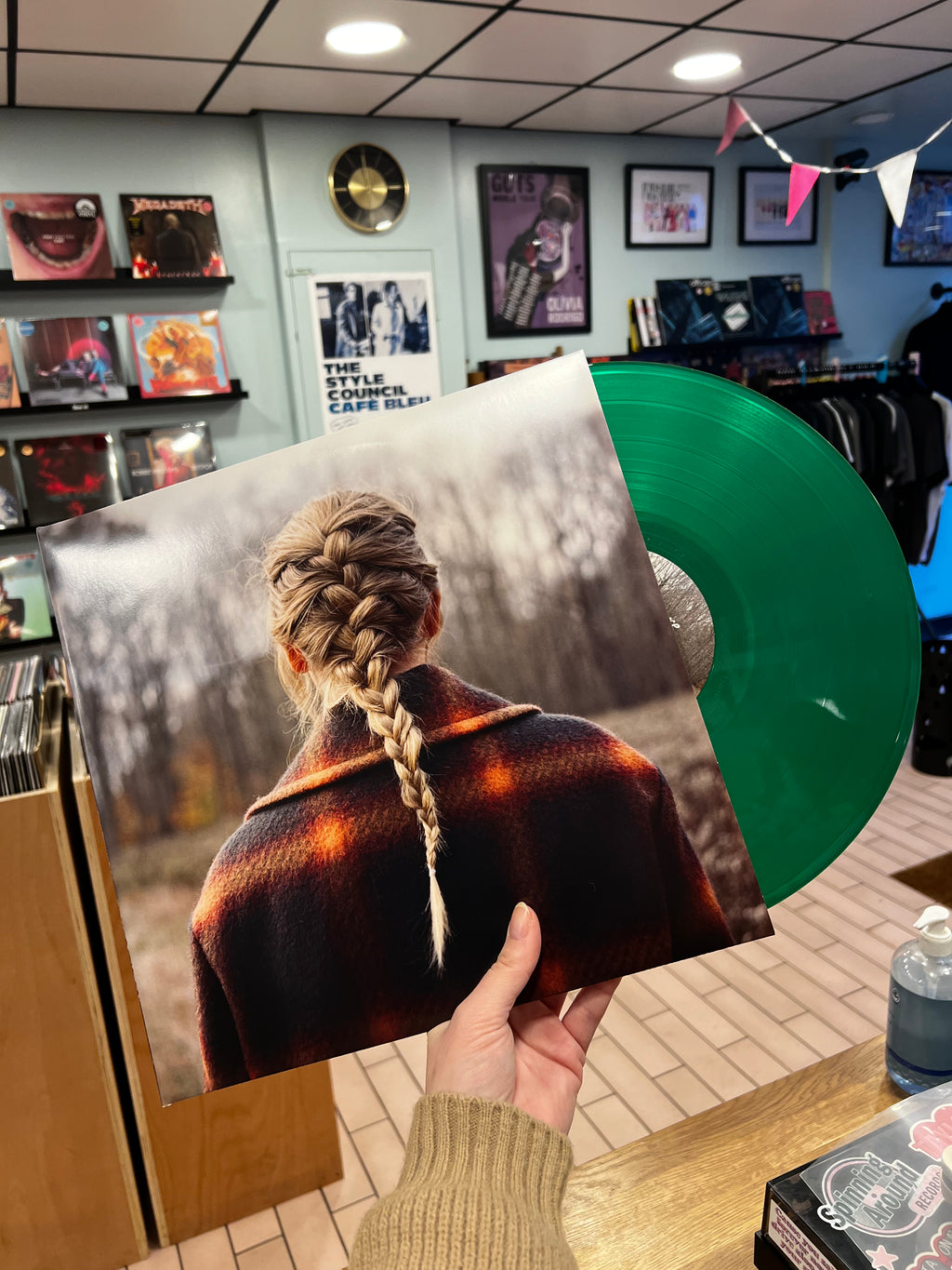 Taylor Swift Evermore US Translucent Green Press