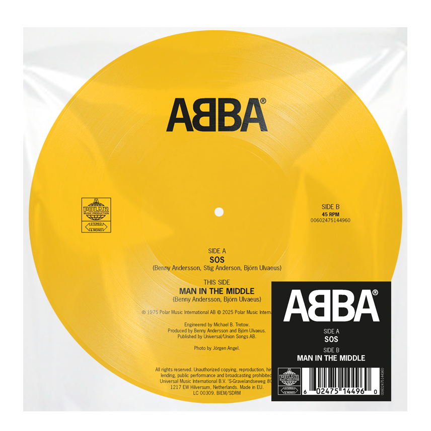 ABBA SOS / Man In The Middle 7" Pic Disc