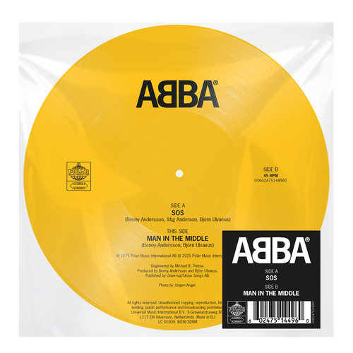 ABBA SOS / Man In The Middle 7" Pic Disc