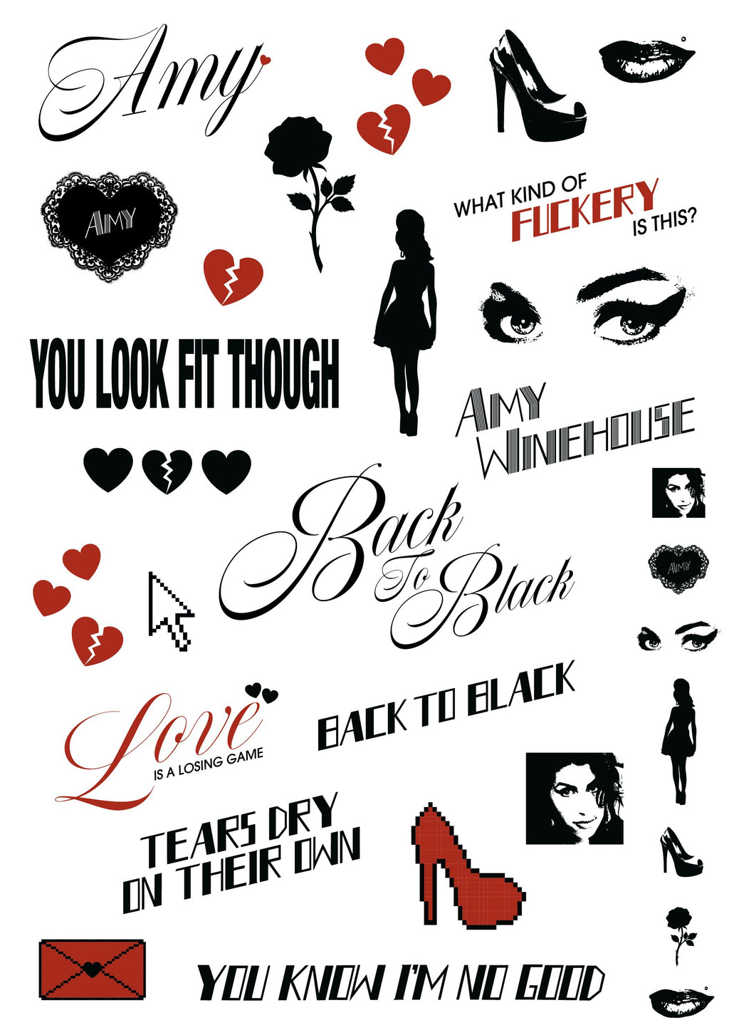 Amy Winehouse Back To Black 20th Anniversary Clear 3LP FREE TATTOO SHEET **PREORDER**
