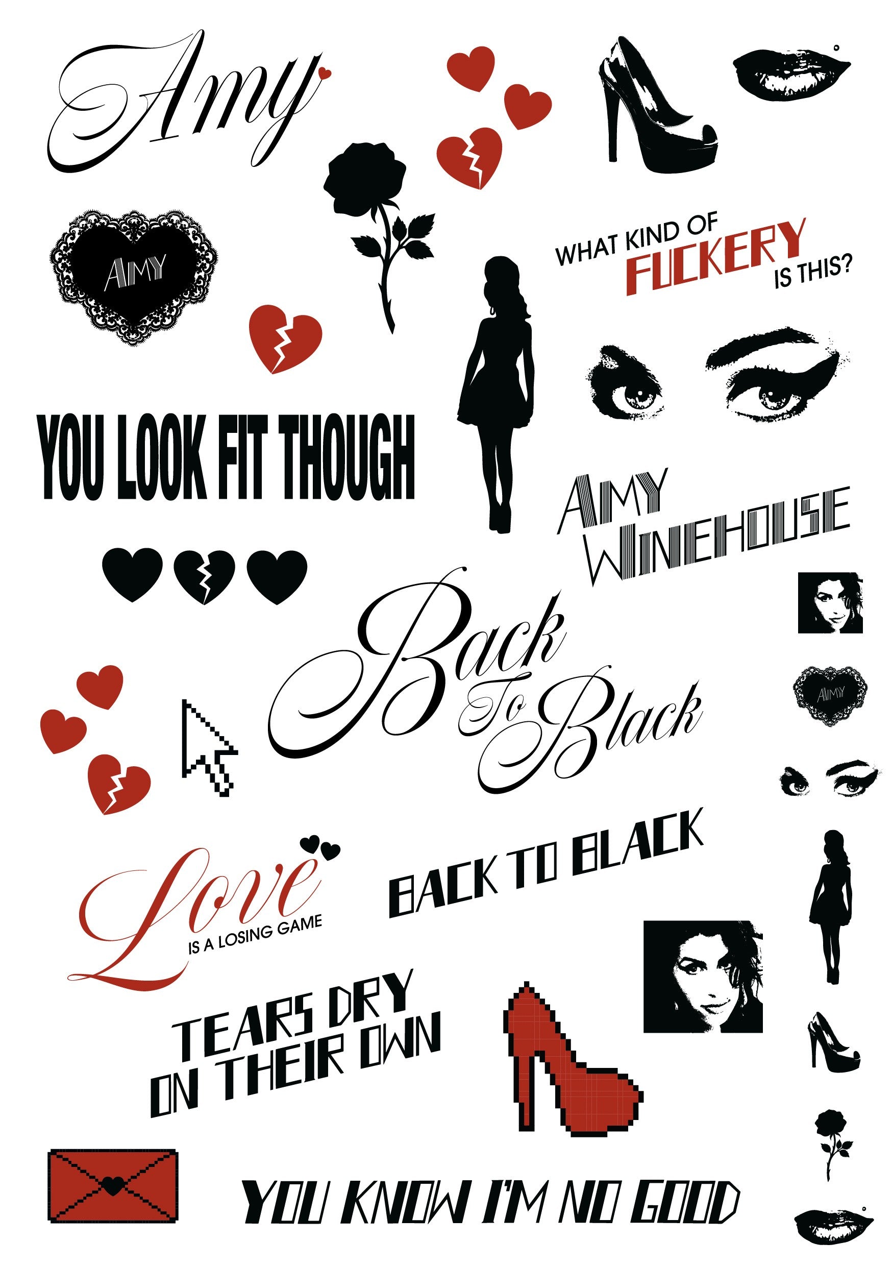 Amy Winehouse Back To Black 20th Anniversary Clear 3LP FREE TATTOO SHEET **PREORDER**