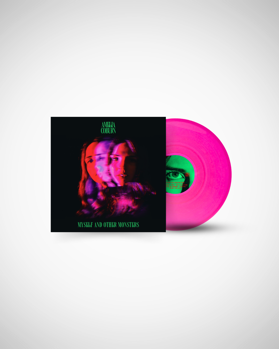 Amelia Coburn Myself And Other Monsters ‘Toxic Pink’ vinyl, Signed Gatefold sleeve. Indies exclusive version **PREORDER**