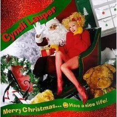 Cyndi Lauper Merry Christmas...Have A Nice Life Clear w/Red & White Swirl