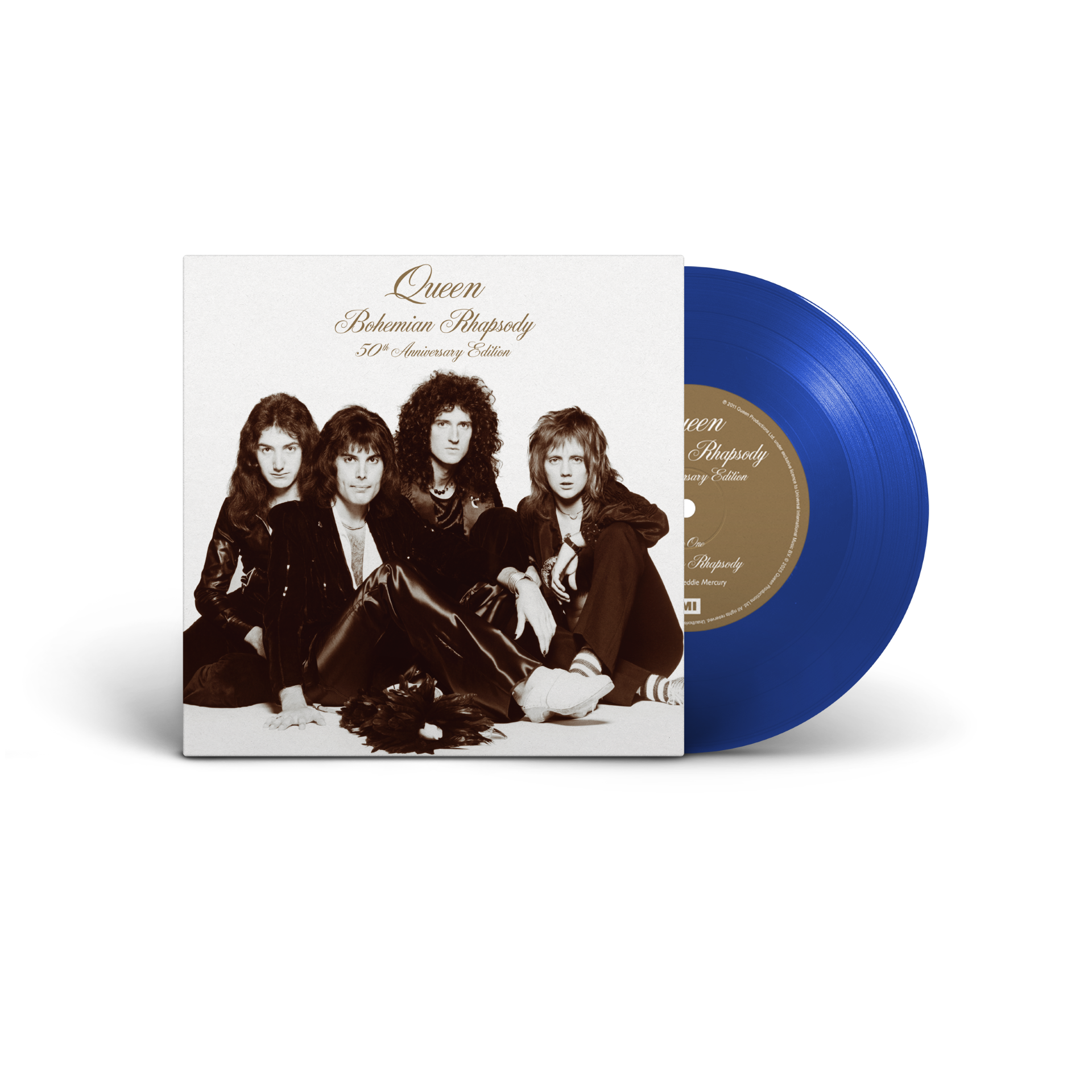 Queen Bohemian Rhapsody Heavyweight Transparent Blue 7" Vinyl Limited Edition **PREORDER**