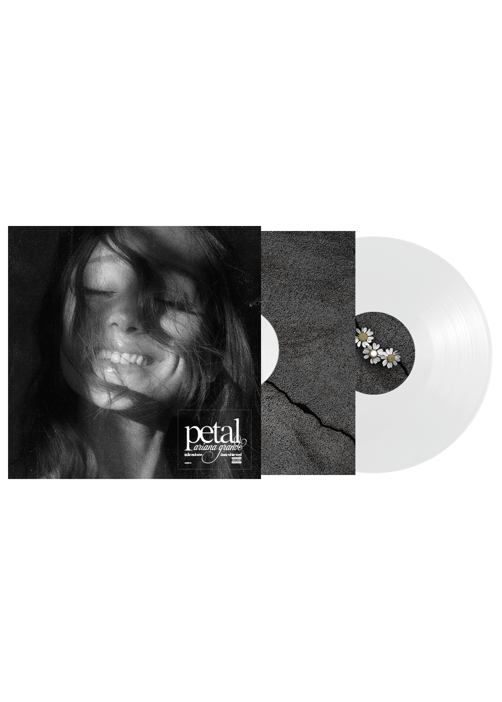 Ariana Grande petal Indies White Vinyl FREE POSTER WITH PURCHASE